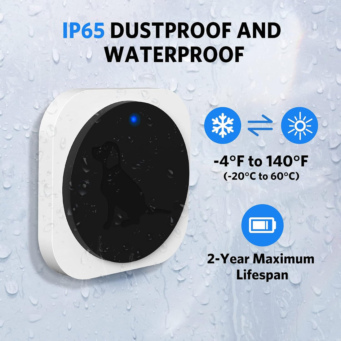 Wireless Dog Doorbell to Go Outside with 4 Notification Modes