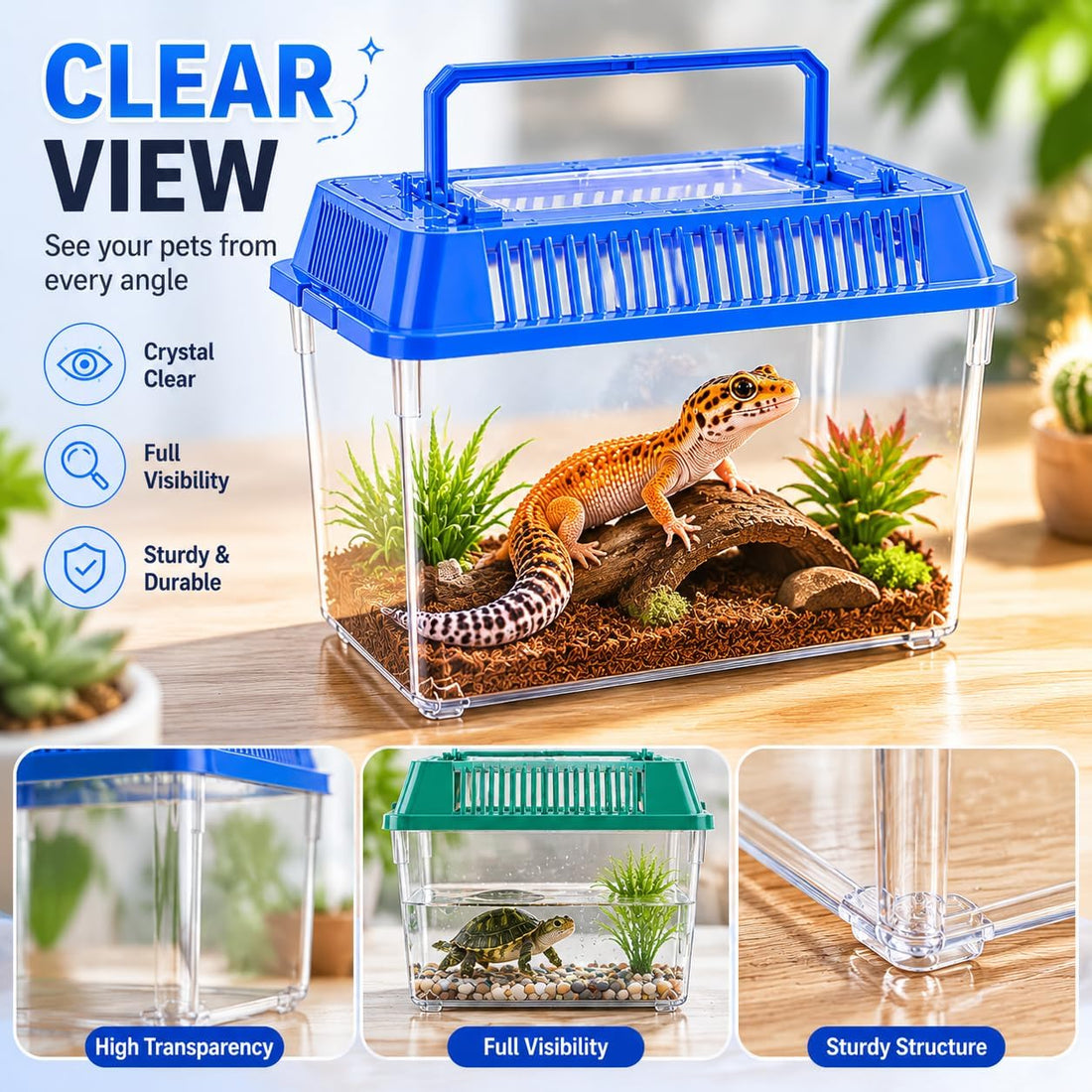 25 Pack Small Reptile Carrier Boxes, 5.9 x 4.3 x 3.7 in