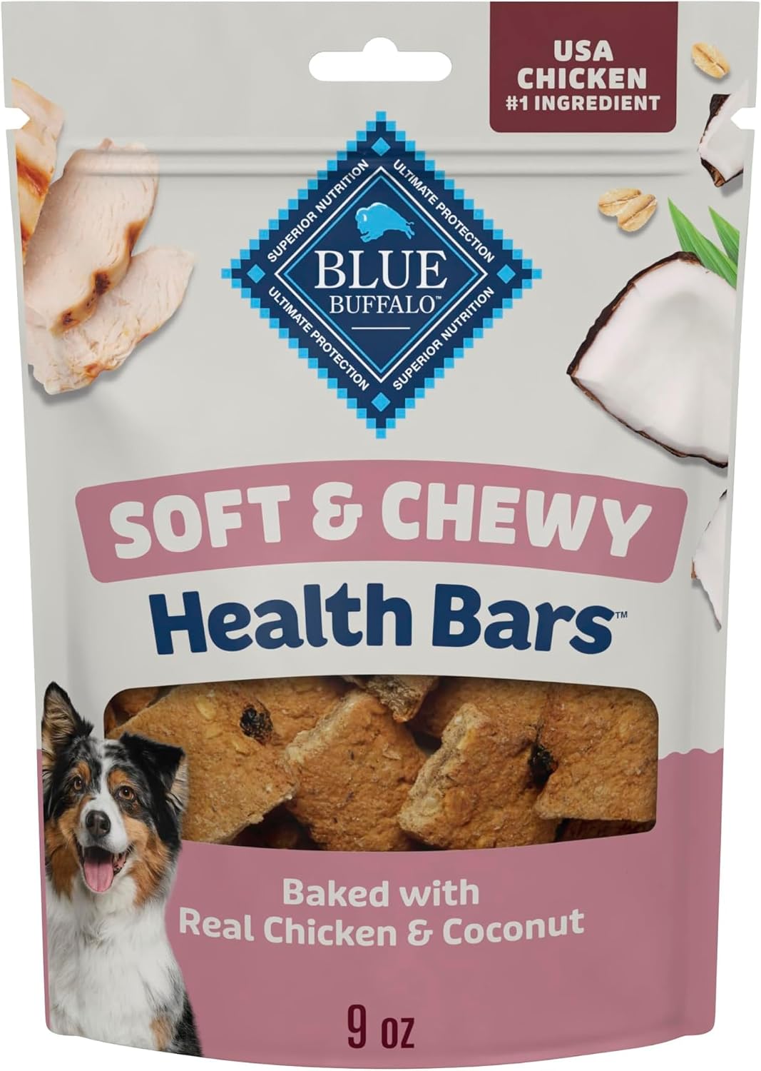 Blue Buffalo Health Bars Chicken & Apples Soft & Chewy Treats, 9 oz