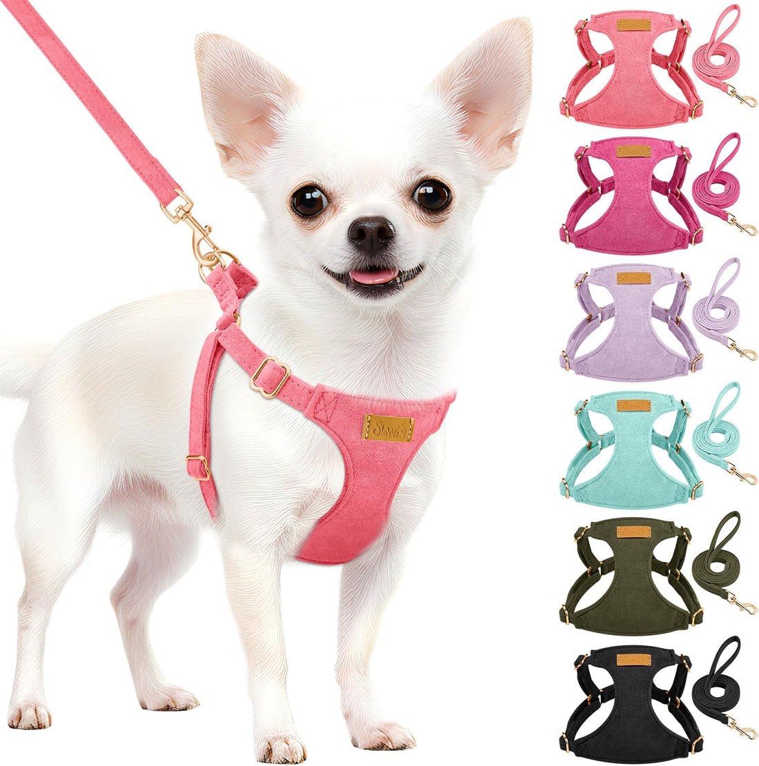 SlowTon No Pull Dog Harness with Leash for Small Medium Dogs