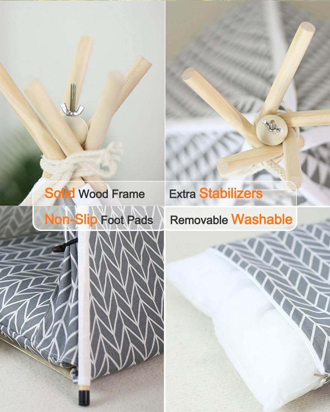 OAOAPLOS® Cat Tent and Dog Tent Bed Teepee