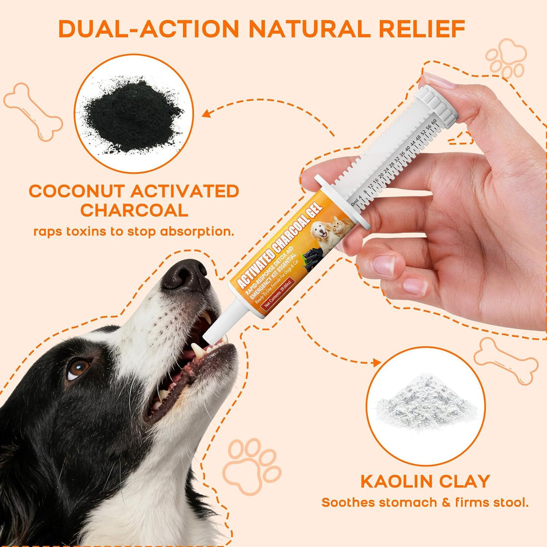 Wdelya Activated Charcoal for Dogs & Cats