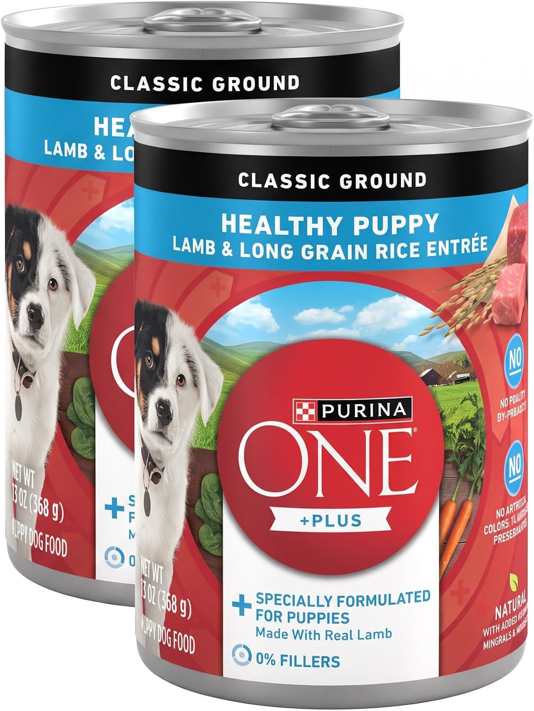 Purina ONE Plus Wet Puppy Food, Classic Ground, (12) 13 oz Cans