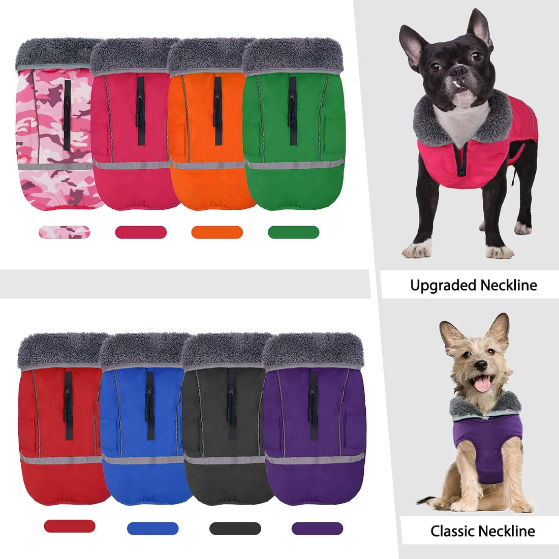 QBLEEV Warm Dog Coat, Reflective Dog Jacket