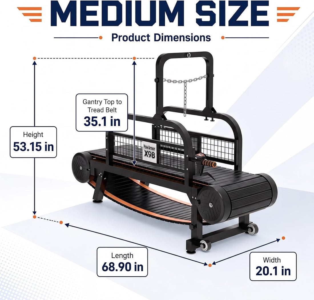 Curved Dog Treadmill with Silicone Slats and Disc Brakes