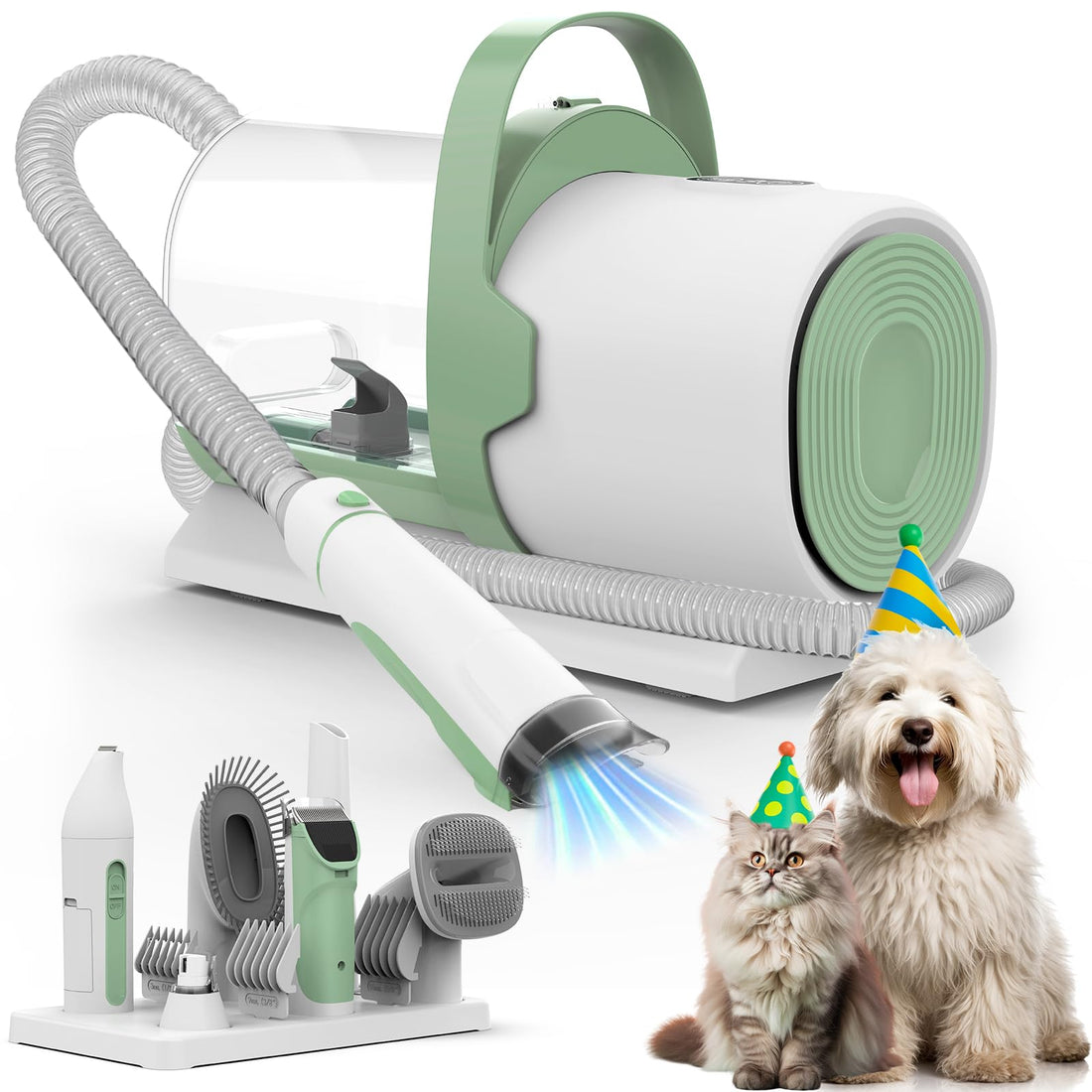 Dog Grooming Vacuum, Pet Grooming Kit with Clipper Nail Trimmer