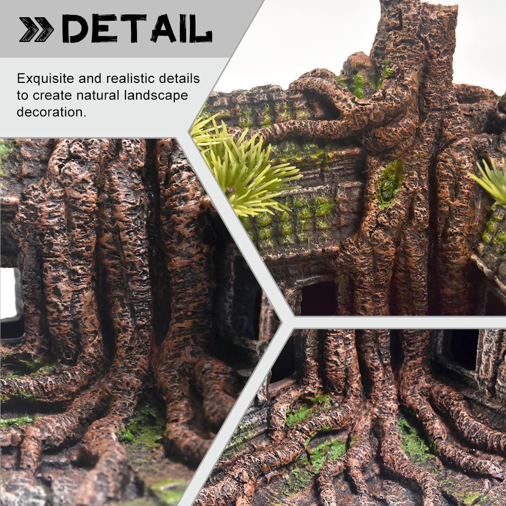 Aquarium Decorations Large Fish Tank Ornament Reptile House Shelter