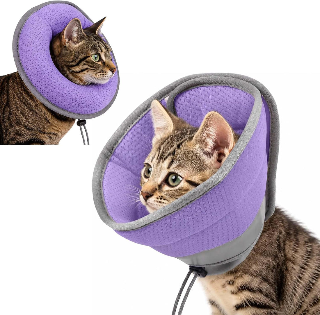 Soft Cat Cone Collar, Cat Recovery Collar, Surgery Collar，Pink