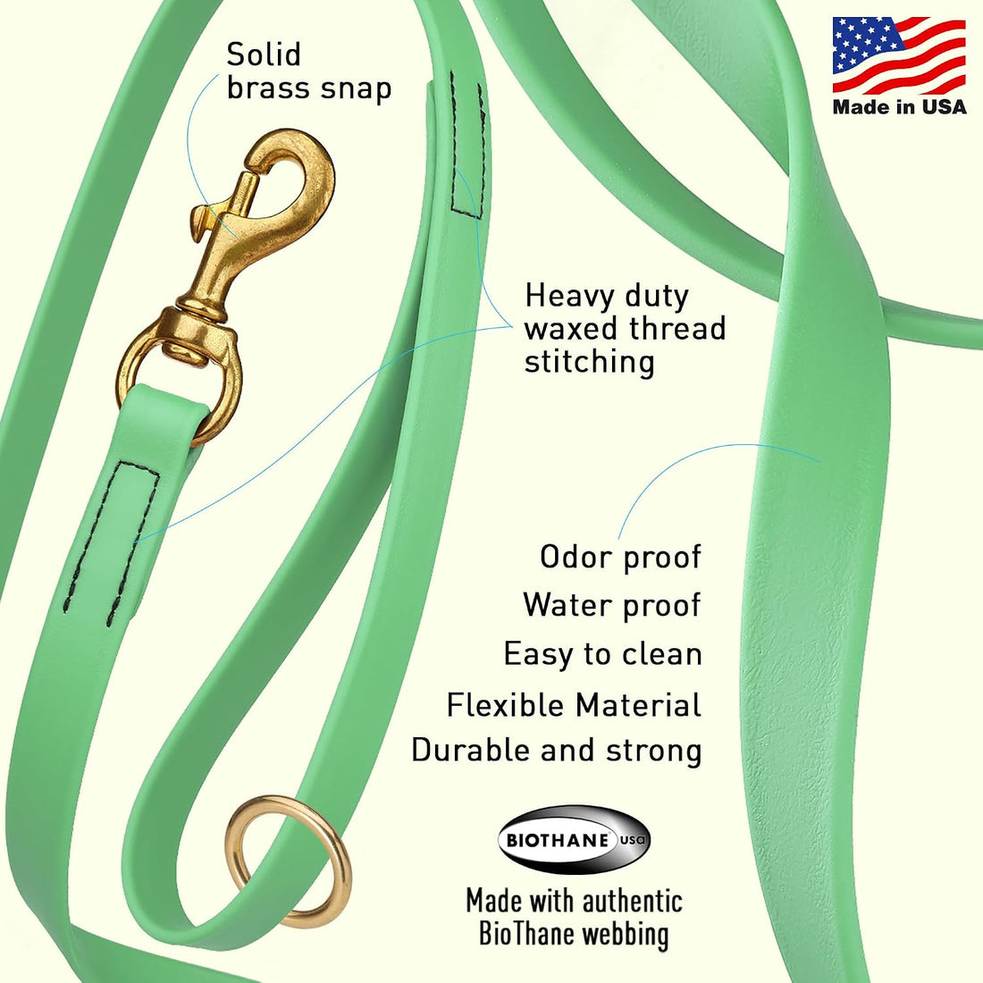 Viper Biothane K9 Working Dog Leash Waterproof Lead for Tracking