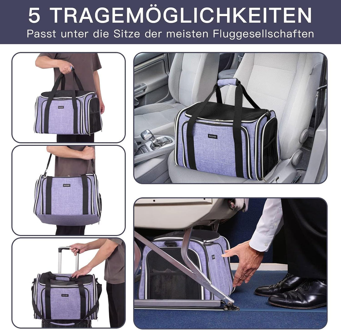 BAGLHER Cat Carrier Bag,Airline Approved Pet Carrier Soft Side Pet