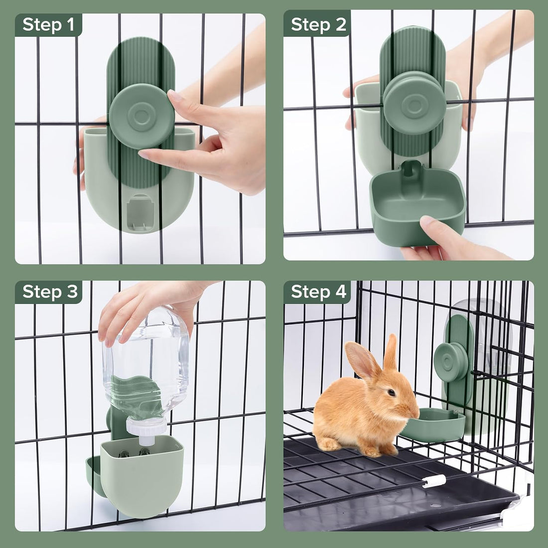 Kenond 28oz Rabbit Water Dispenser, Guinea Pig Gravity Water Bottle