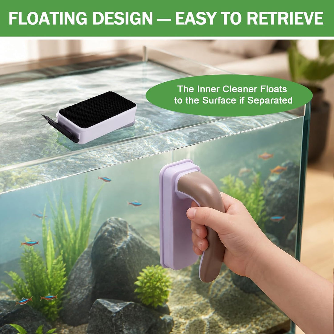Magnetic Fish Tank Cleaner, Algae Aquarium Glass Cleaning Tool