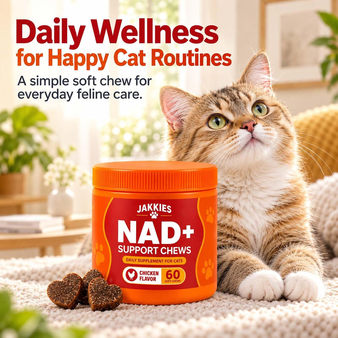 Support Chews for Cats, Energy & Vitality, Immune System