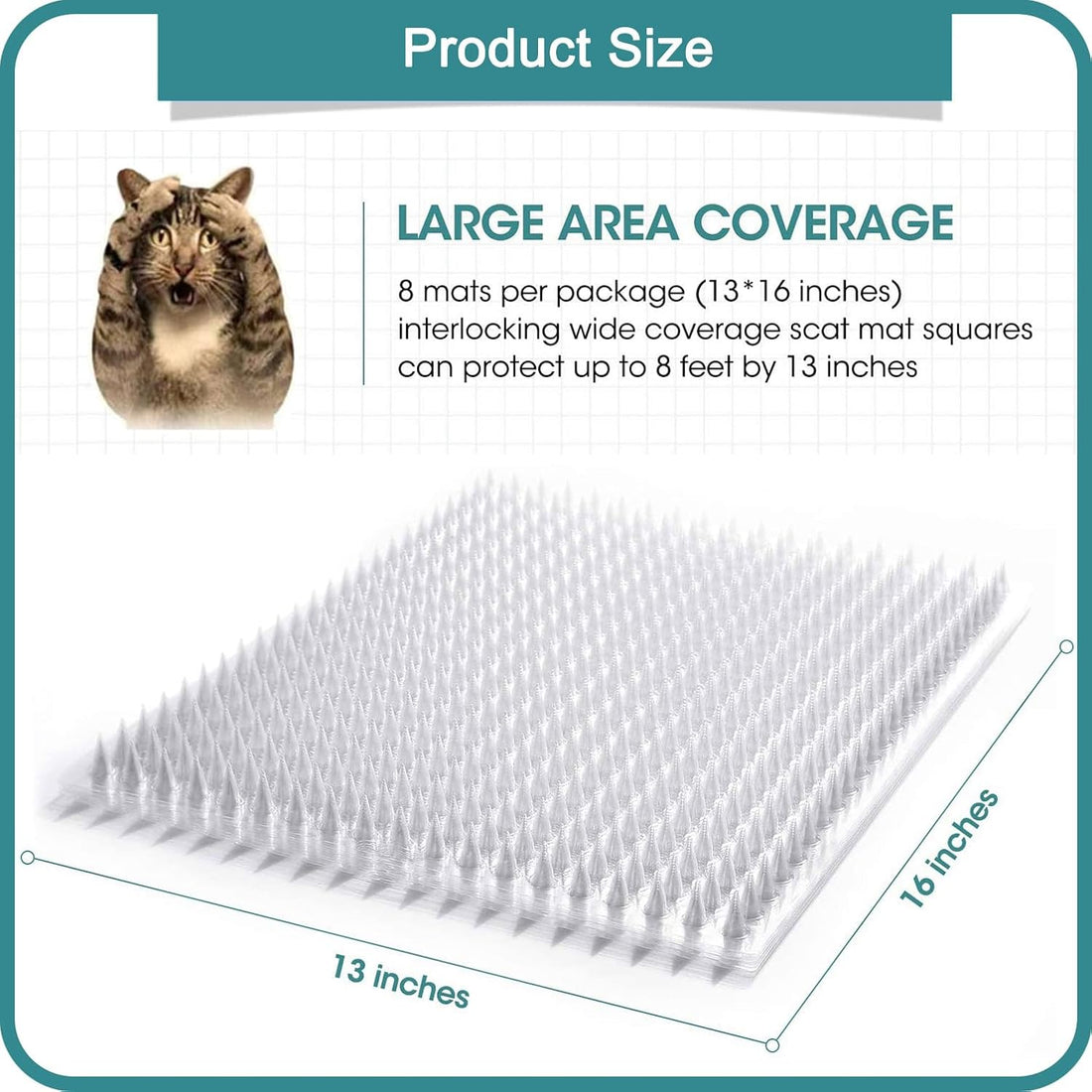 Cat Deterrent Scat Mats for Indoor & Outdoor Use