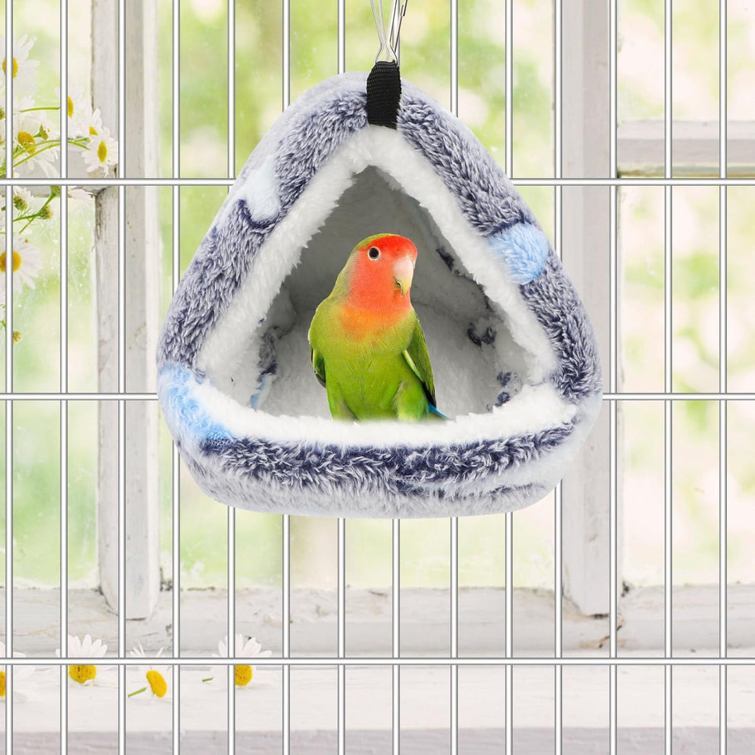 Hypeety Winter Warm Bird Nest Triangle Cotton Thick Bird Shed Hut