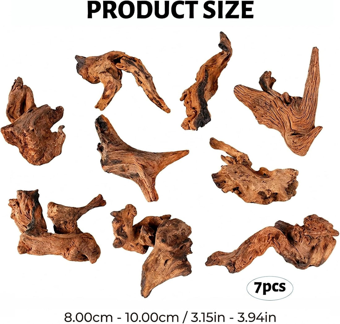 7PCS Driftwood for Aquarium, Wood Decor for Aquascaping