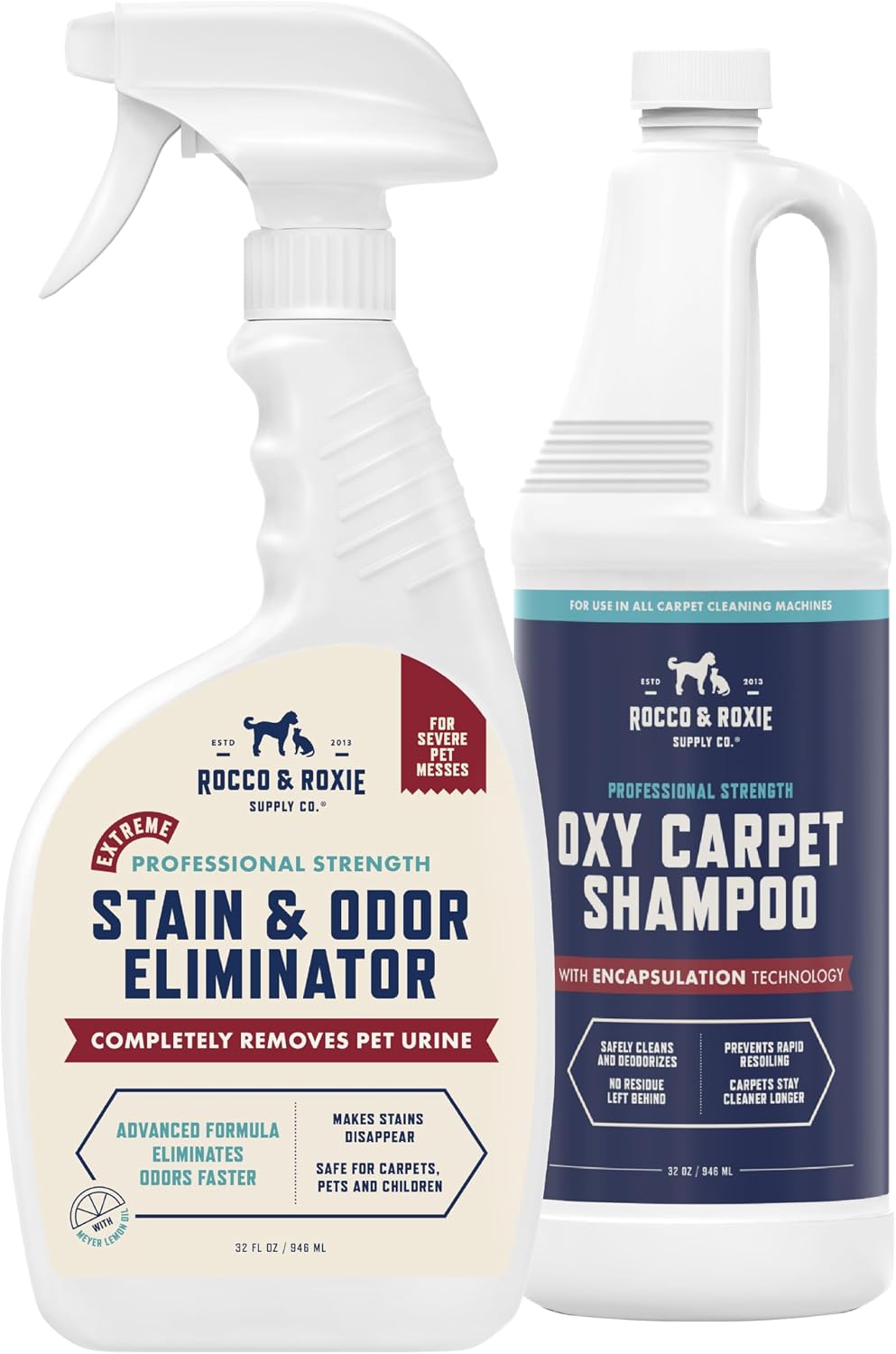 Rocco & Roxie Pet Extreme Stain & Odor Eliminator & Oxy Carpet