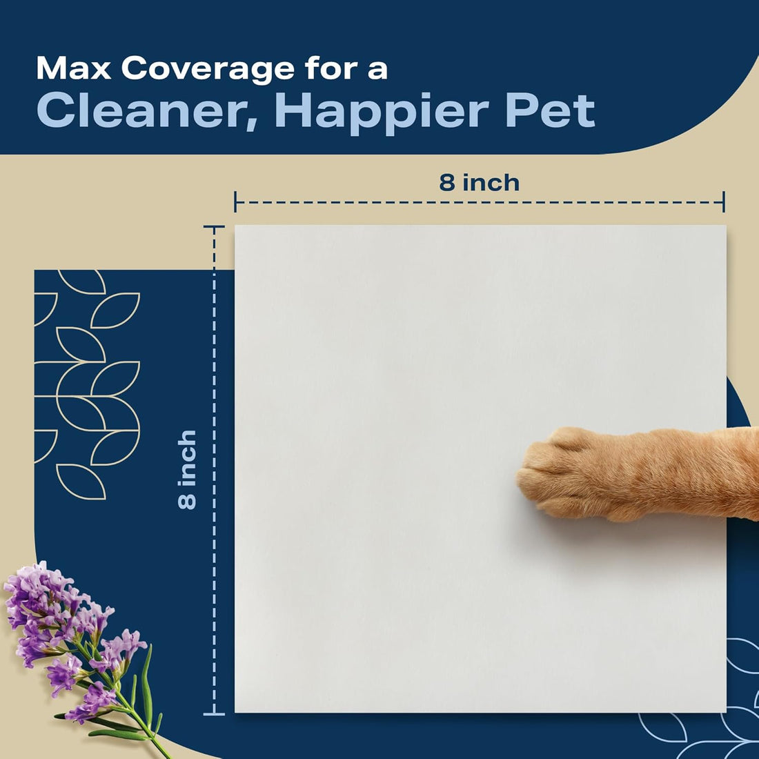 REFRESHIFY Dog Wipes for Paws and Butt - Plant Based Lavender Scented