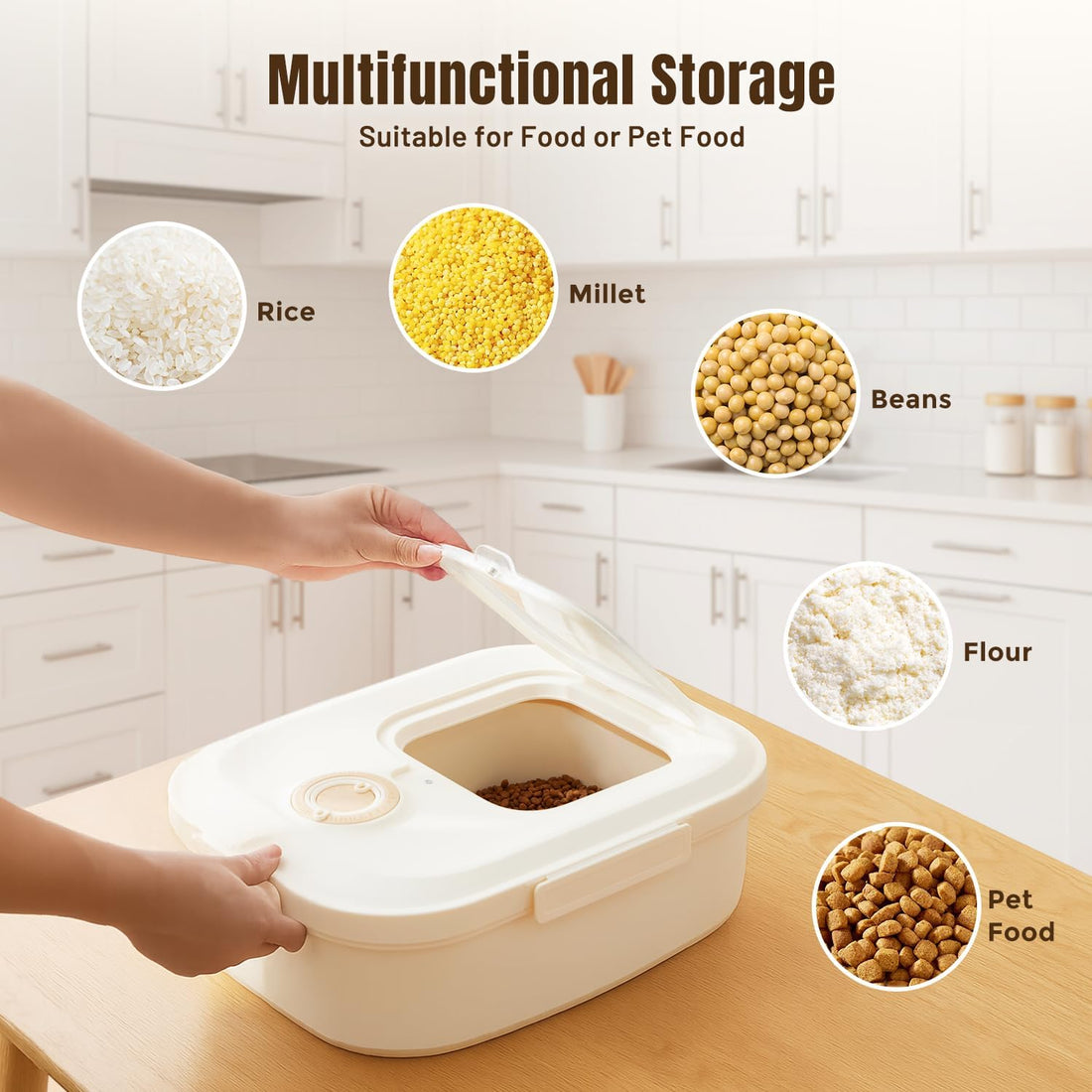 ZOMISIA 40-50lbs Dog Food Storage Container