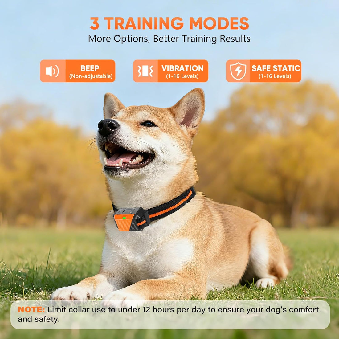 Shock Collar for Dogs, Dog Training Collar with Remote,3 Training