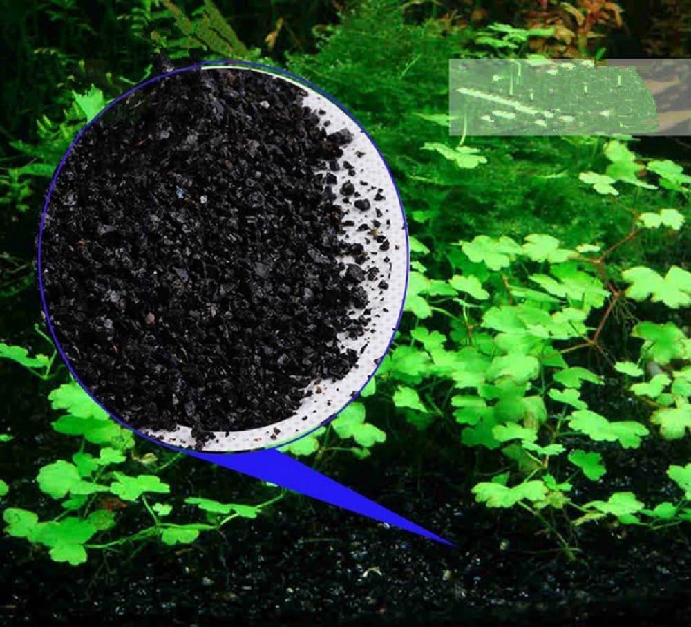 Hewnda 1 LB Natural Black Sand Aquarium Substrate