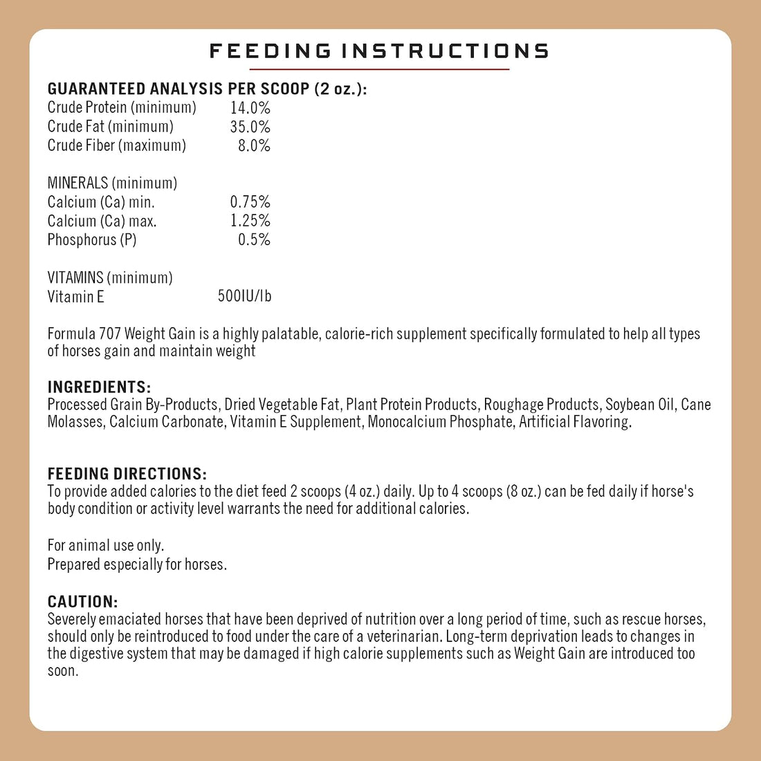 Formula 707 Weight Gain Crumble for Horses, 7 lb