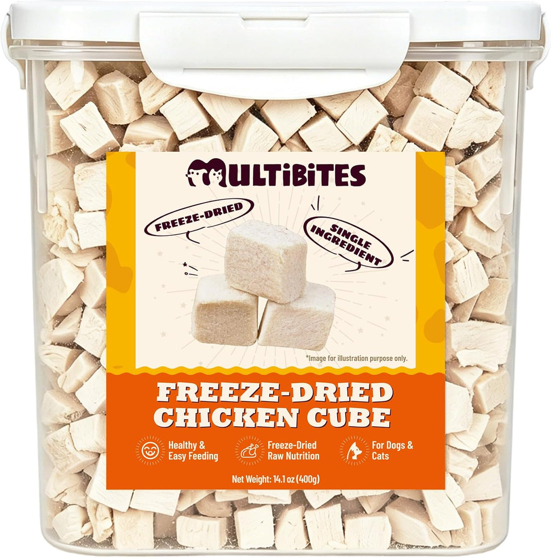 14.1oz Freeze Dried Chicken Cat & Dog Treats, Single Ingredient
