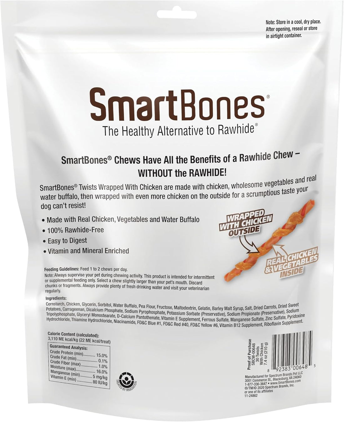 SmartBones Twists Wrapped with Chicken Made with Real Water Buffalo