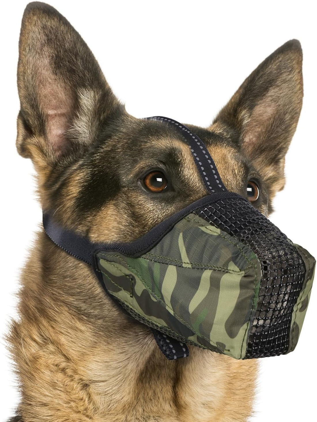 Dog Muzzle, Adjustable Soft Mesh Muzzle Anti-Biting, Chewing