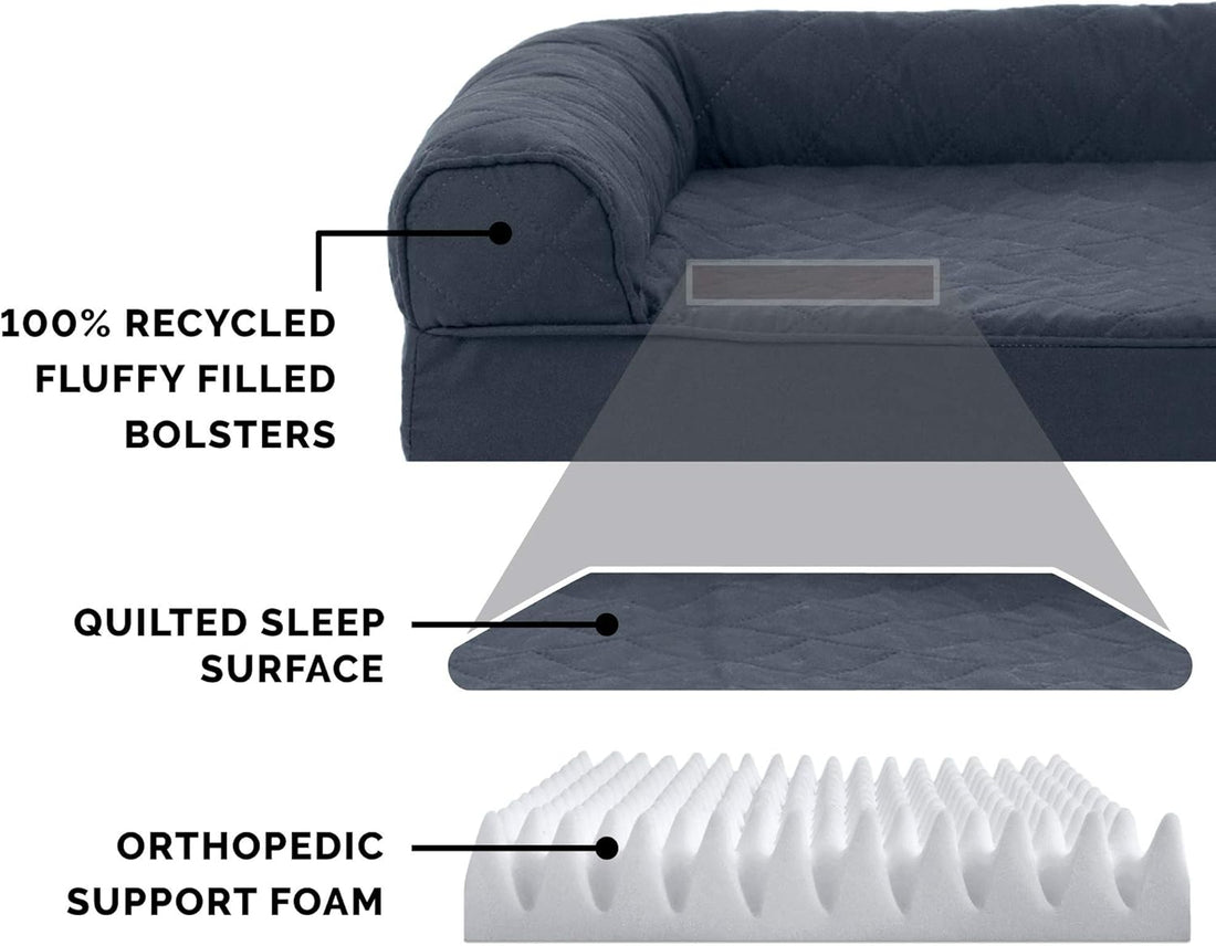 FurHaven Dreamer Sofa Orthopedic Dog Bed for Large Dogs