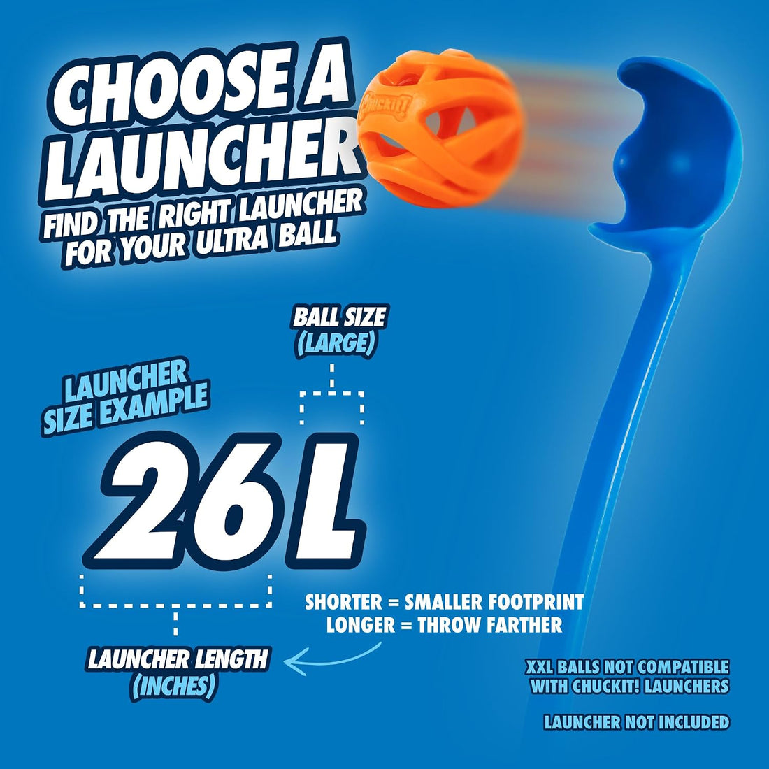 Chuckit! Air Fetch Ball, Large 3in, for Dogs 60-100lbs, 1 Pack