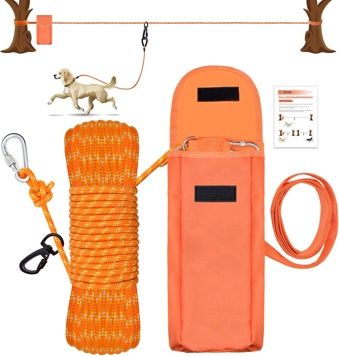 Upgraded Dog Tie Out Cable for Camping