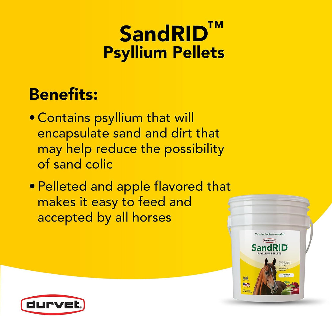 Durvet/Equine 699629 Sandrid Psyllium Pellets for Equine, 20 lb