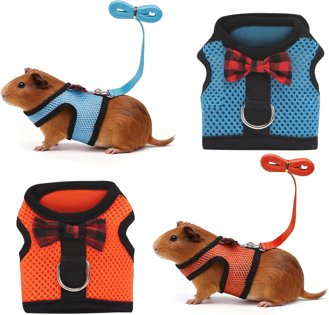 Guinea Pig Harness and Leash，2packs Guinea Pig Clothes Baby Ferret