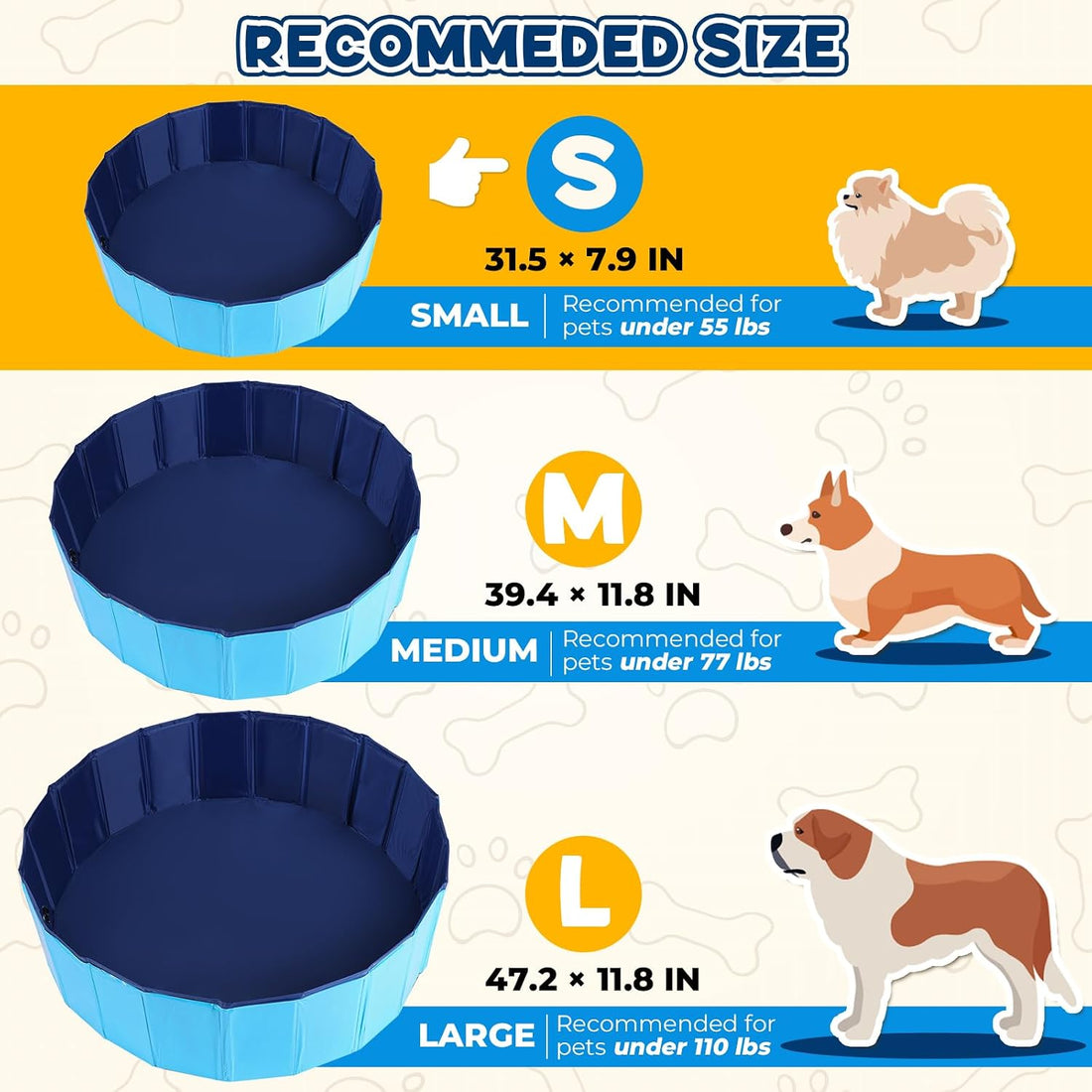 Whelping Pen for Dog, 31.5" D x 8" H Foldable Swimming Pool