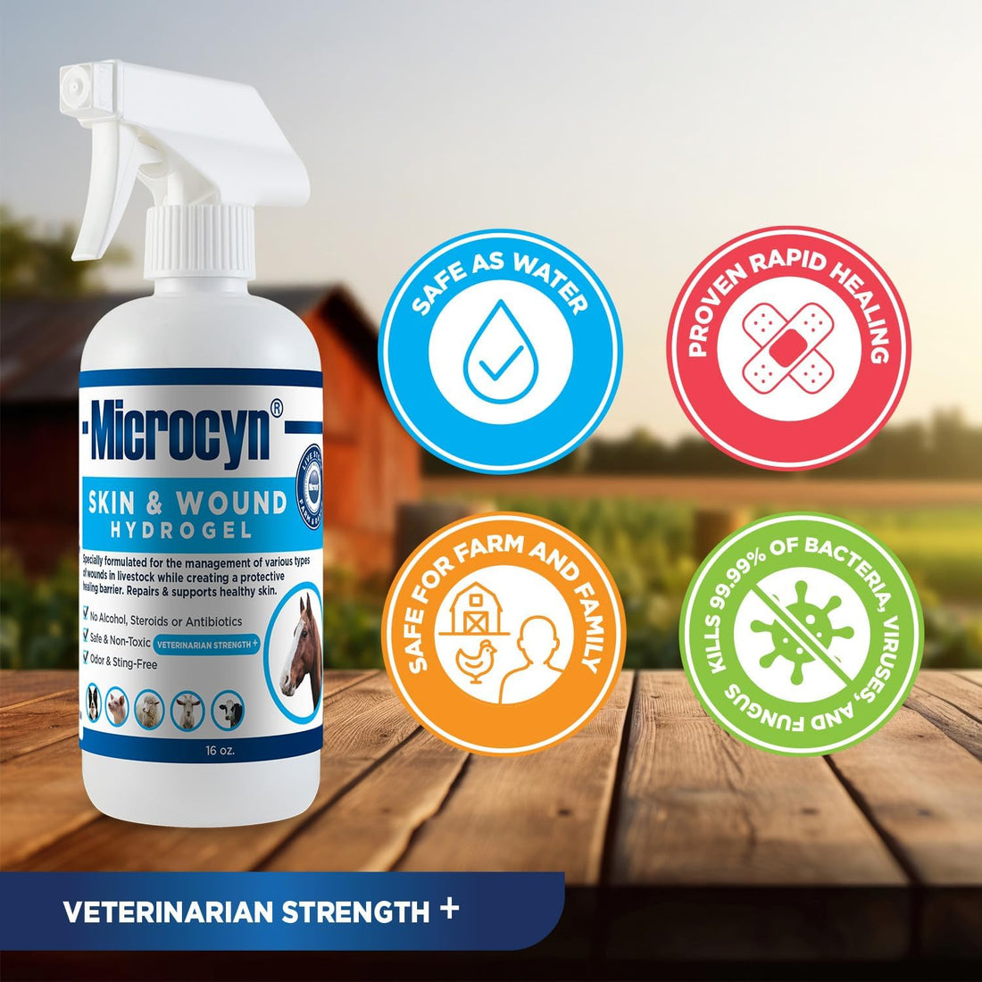 Microcyn Livestock Skin & Wound Hydrogel