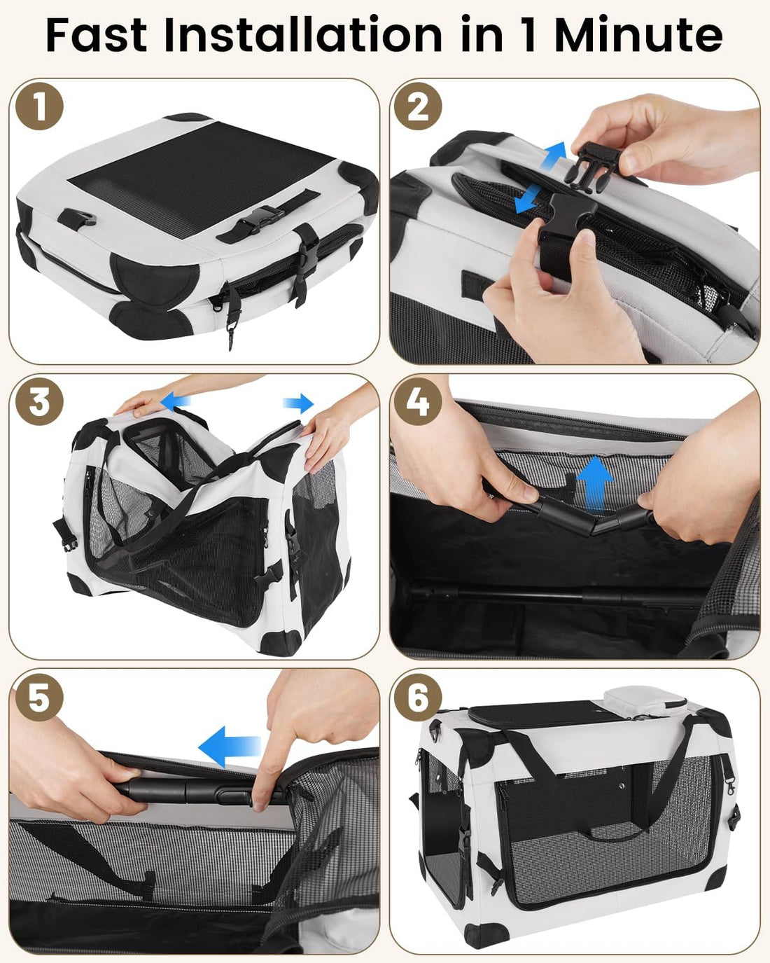 Extra Large Cat Carrier for 2 Cats, Soft-Sided Travel Carrier