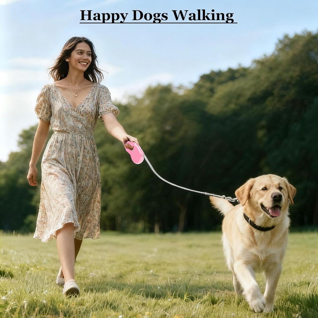 Retractable Dog Leash for Small Medium Dogs, 16Ft/5M