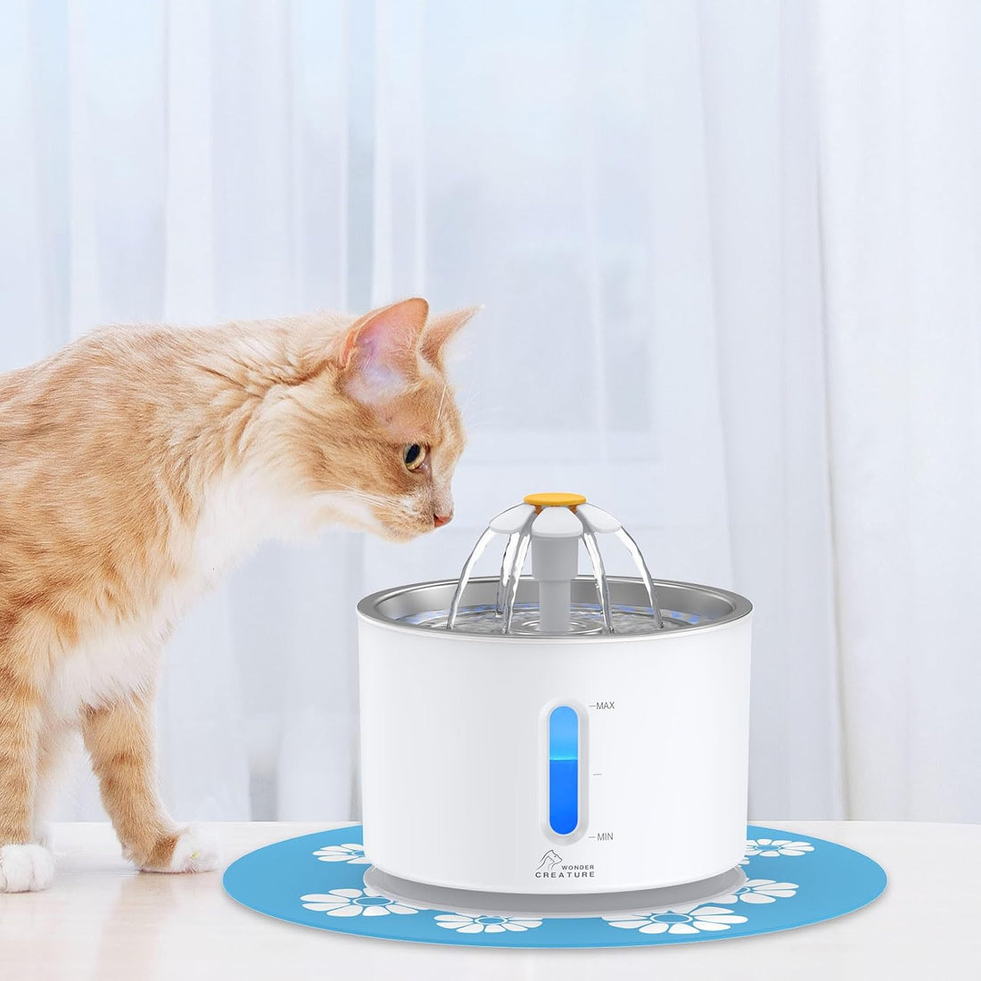 Wonder Creature Cat Water Fountain Stainless Steel