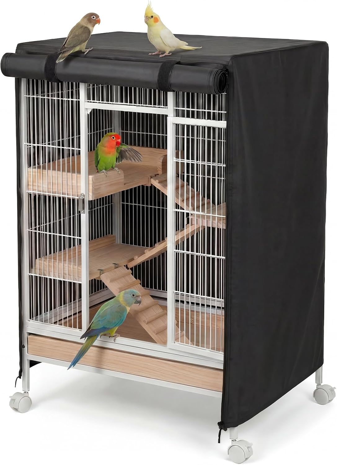 Black Bird Cage Cover Size M, 26" L x 19" W x 40" H