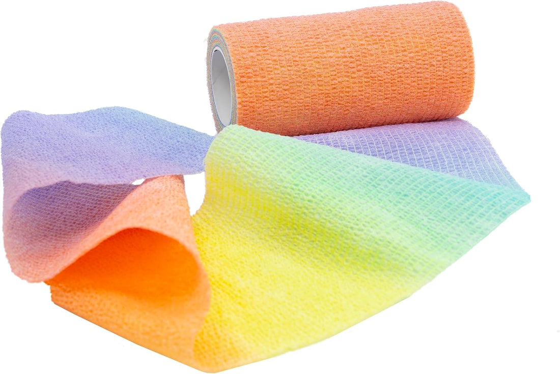 SyrFlex Cohesive Bandage 4” Rainbow 4pk