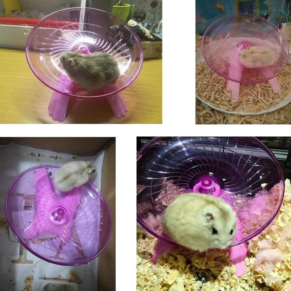 Hamster Flying Saucer Silent Running Exercise Wheel for Gerbil Rat