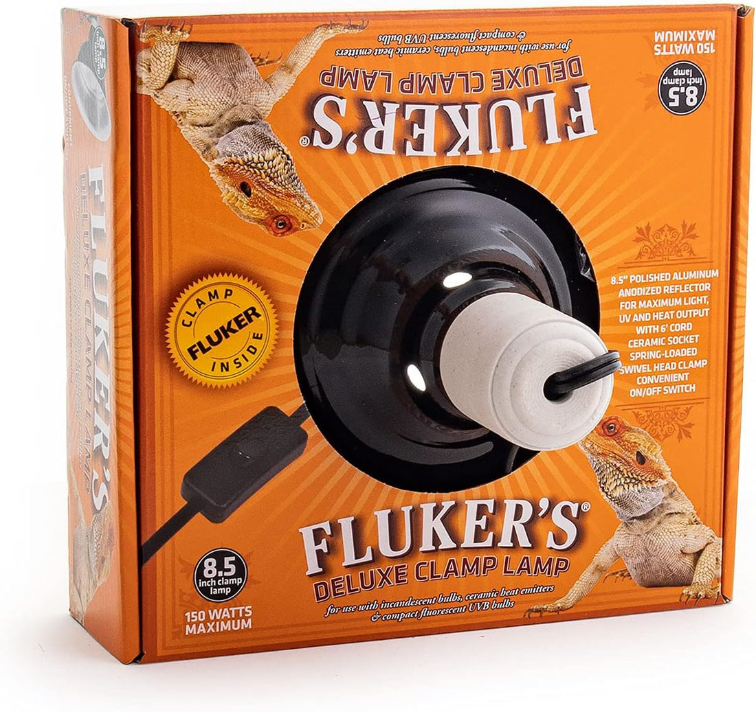 Fluker's Repta-Clamp Lamp, Heavy Duty Clamp Light For Reptile Tanks