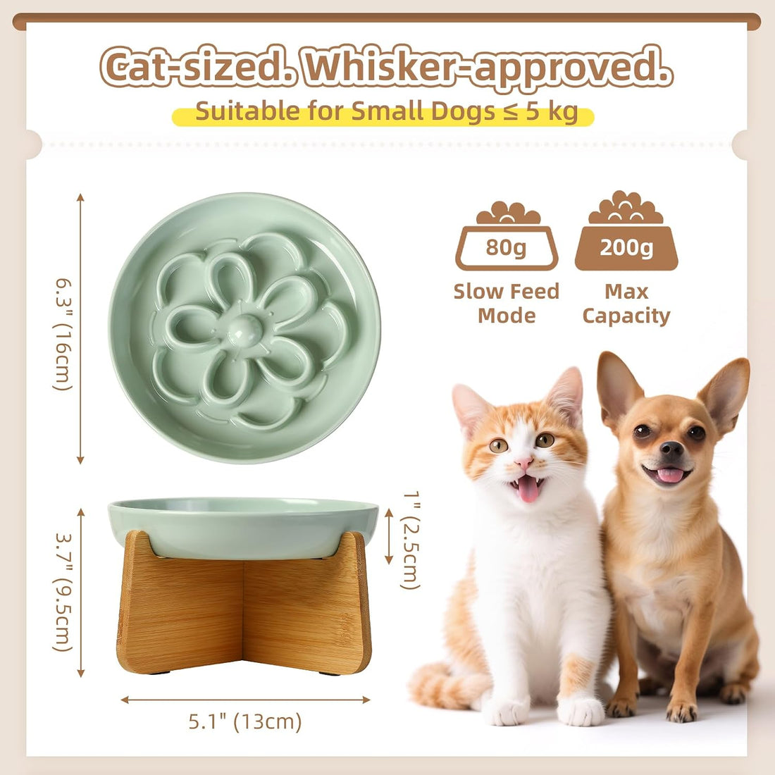Elevated Slow Feeder Cat Bowl