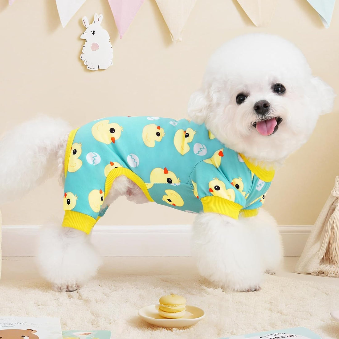 XPUDAC Dog Halloween Pajamas for Small Medium Dogs Skull Costume Soft