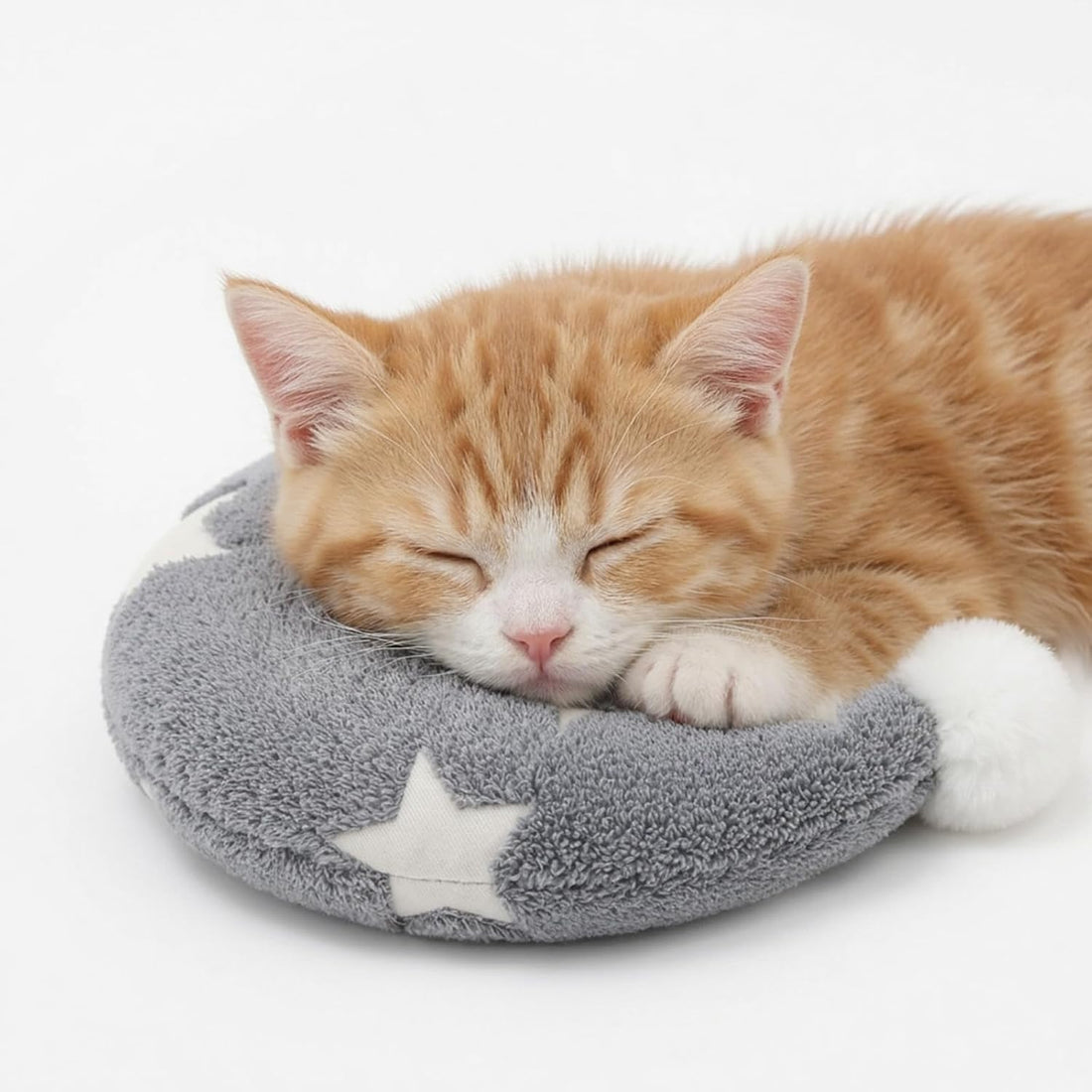 Moon-Shaped Calming Pillow for Cats Soft and Neck-Friendly Dog Pillows