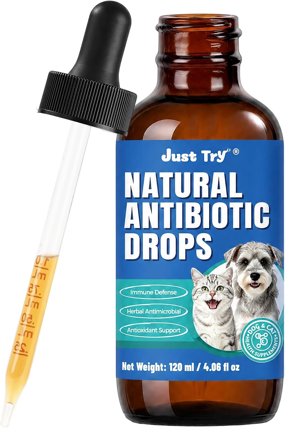 Just Try Iron Liquid Supplement, Iron for Dogs&Cats