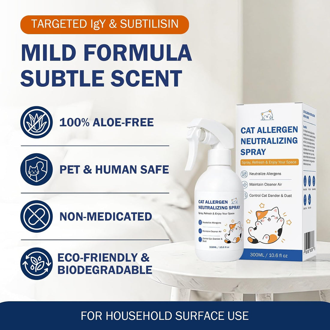 Cat Allergen Neutralizing Spray for Humans