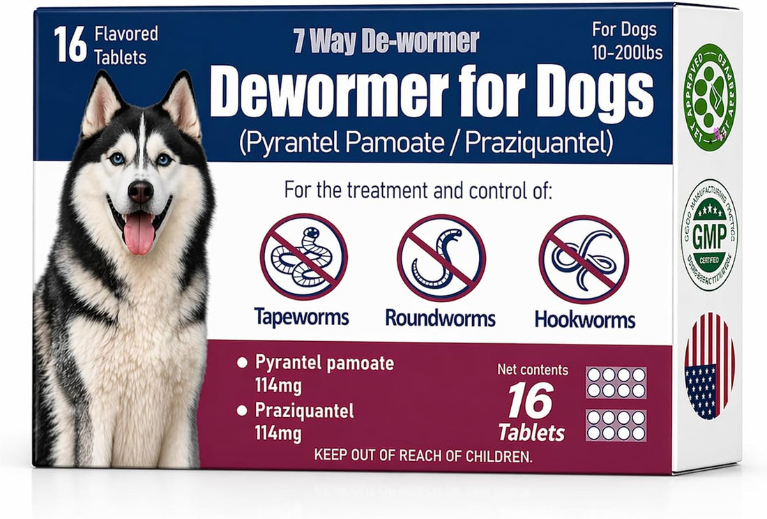 7-Way Dewormer for Dogs, Wormer for Tapeworms