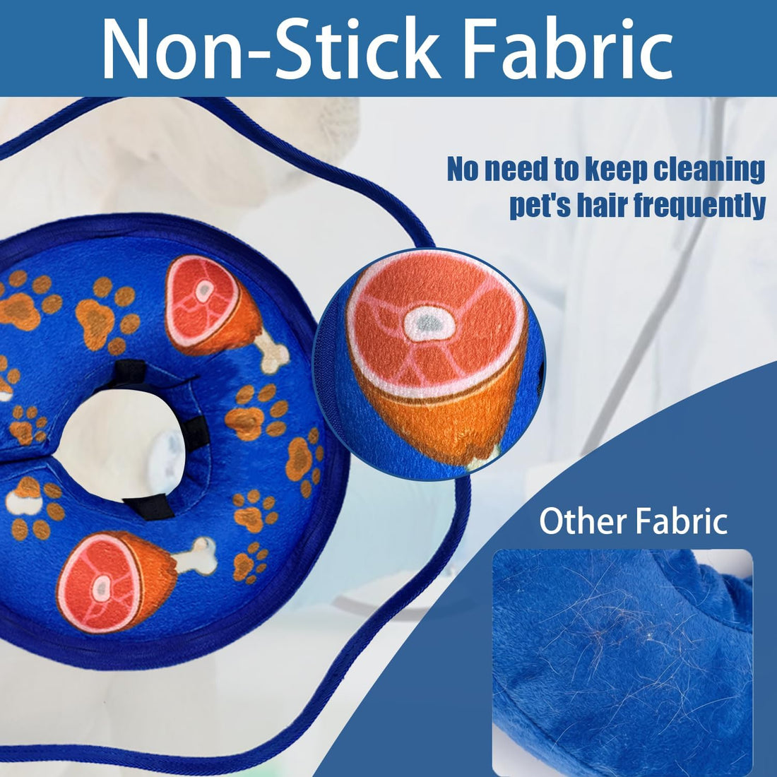Inflatable Dog Cat Cone Collar with Transparent Shield for After